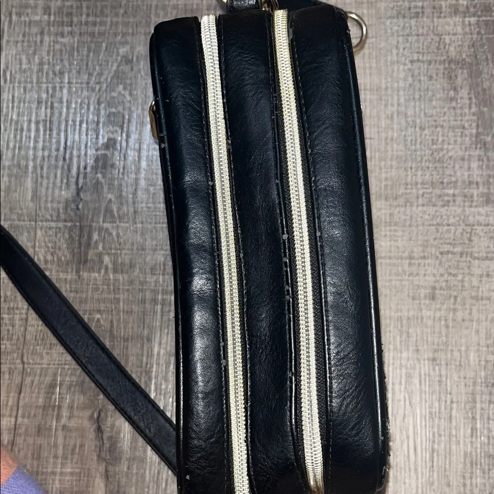Itzy Ritzy Plaid Crossbody Bag in Black and White